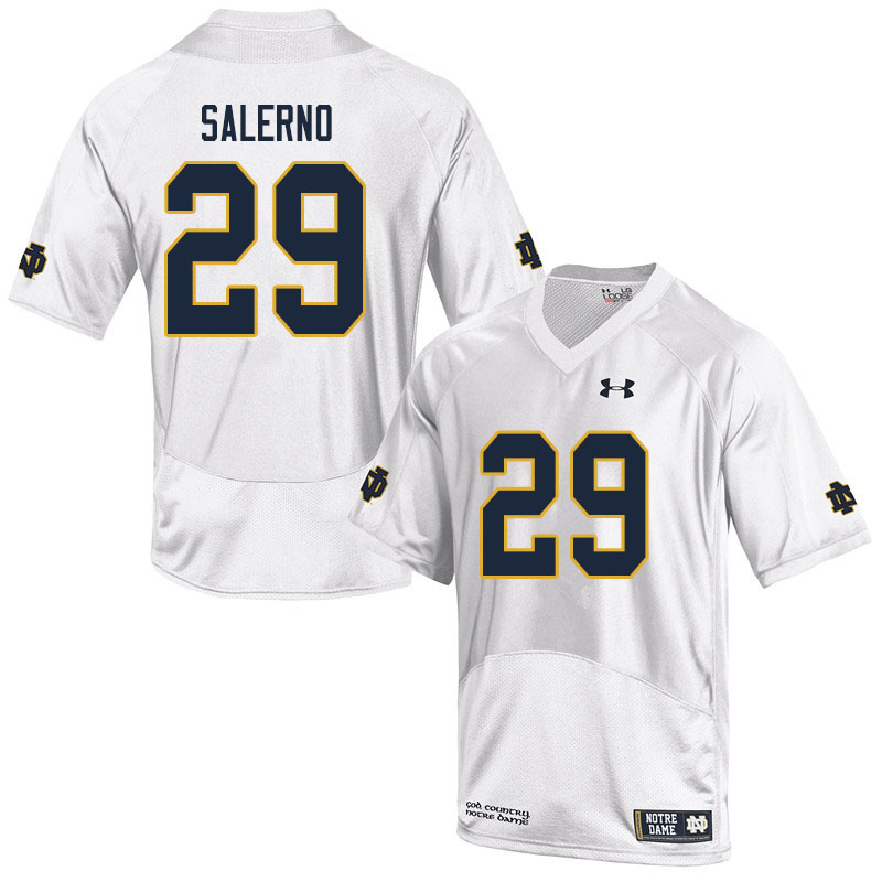 Men #29 Matt Salerno Notre Dame Fighting Irish College Football Jerseys Sale-White